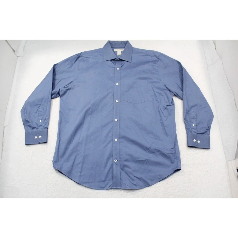 Banana‎ Republic Dress Shirt Blue Long Sleeve Button Up Mens XL 17-17.5